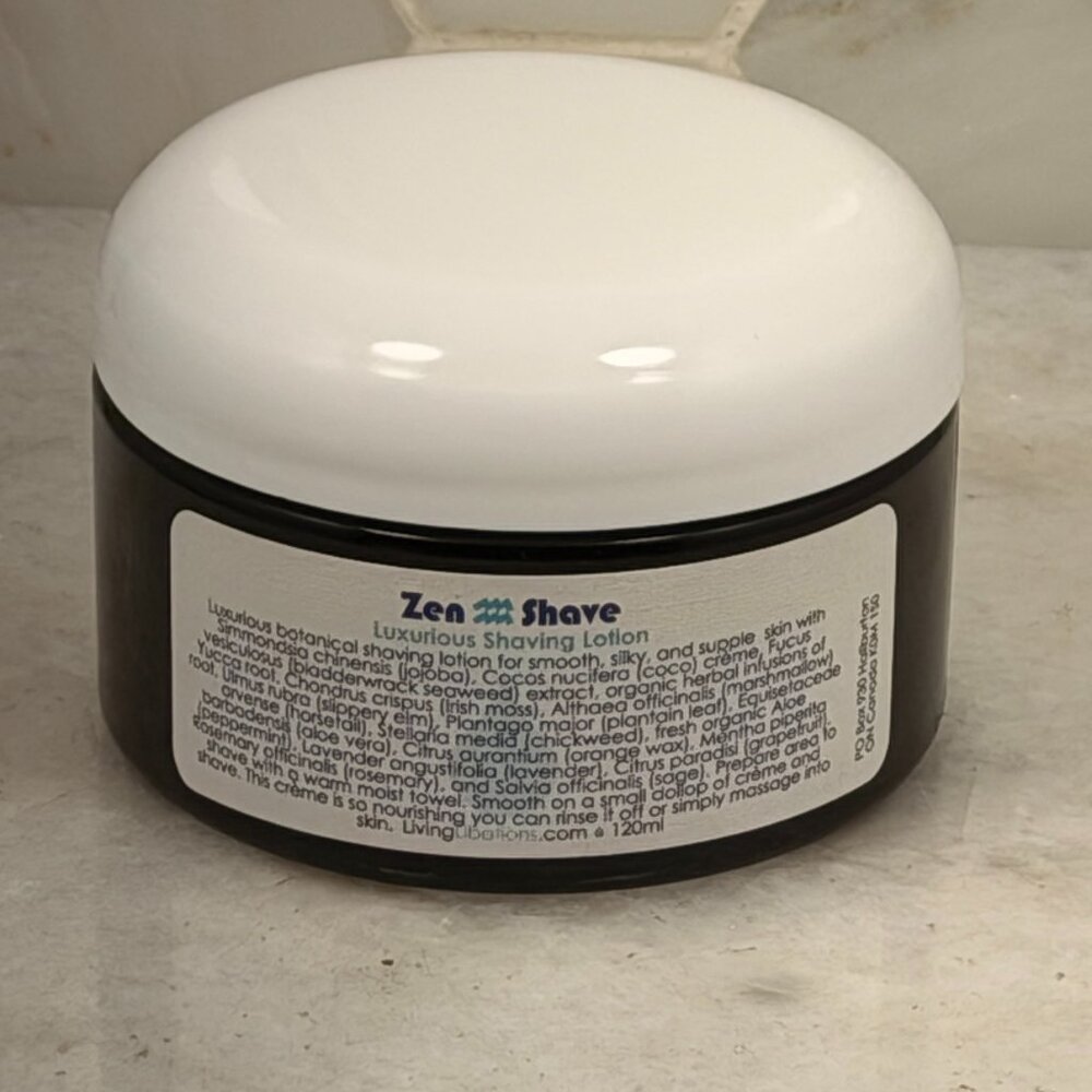 Living Libations - Organic Zen Shave Lotion | Natural, Wildcrafted, Vegan 120ml